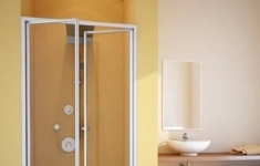 Дверь в душевую нишу GuteWetter PRACTIC DOOR GK-402 75х190 см, цвет матовый хром, стекло полистирол LINES картинка из объявления