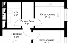 Продам 2 комнатную квартиру 57.3 м2 картинка из объявления