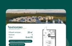 Продам 1 комнатную квартиру 25 м2 картинка из объявления