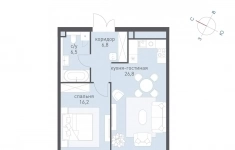 Продам 1 комнатную квартиру 56.4 м2 картинка из объявления