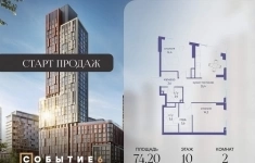 Продам 2 комнатную квартиру 74 м2 картинка из объявления