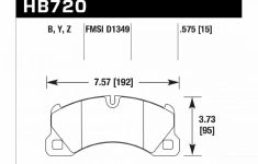 Колодки тормозные HB720Z.575 HAWK PC; перед PORSCHE CAYENNE 9PA; PANAMERA 970; TOUAREG 7LA картинка из объявления