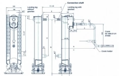 Опорное устройство c редуктором (стопа S) высота М-750мм 0237102301-К картинка из объявления