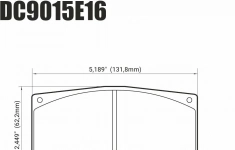 Колодки тормозные DC9015E16 DC Brakes RT.2 Alcon, Wilwood, Brembo, JBT FB4P1 картинка из объявления