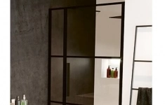 Душевая дверь Riho Grid 110 профиль Черный стекло прозрачное картинка из объявления