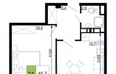 Продам 2 комнатную квартиру 45.7 м2 в объявлении 10 фото Продам 2 комнатную квартиру 45.7 м2 картинка из объявления