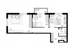 Продам 2 комнатную квартиру 61.9 м2 картинка из объявления