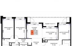 Продам 4 комнатную квартиру 116 м2 в объявлении 7 фото Продам 4 комнатную квартиру 116 м2 картинка из объявления
