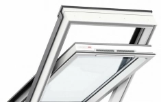 Мансардное окно Velux Cтандарт WhiteLine GLP 0073BIS MR06(78*118), ручка снизу, белый пластик картинка из объявления