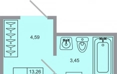 Продам 1 комнатную квартиру 21.3 м2 в объявлении 9 фото Продам 1 комнатную квартиру 21.3 м2 картинка из объявления