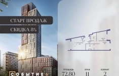 Продам 2 комнатную квартиру 72 м2 картинка из объявления