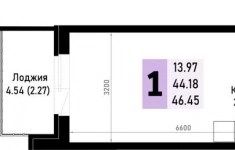 Продам 1 комнатную квартиру 46.45 м2 картинка из объявления