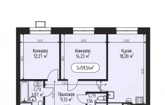 Продам 2 комнатную квартиру 59 м2 картинка из объявления