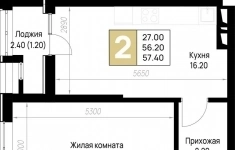 Продам 2 комнатную квартиру 57.4 м2 в объявлении 6 фото Продам 2 комнатную квартиру 57.4 м2 картинка из объявления