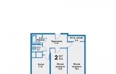 Продам 2 комнатную квартиру 65 м2 картинка из объявления