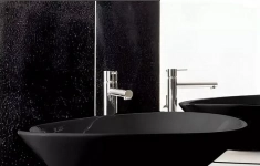 Раковина накладная Scarabeo Thin-Line Neck 8045/35 черная (630×450 мм) картинка из объявления