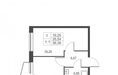 Продам 1 комнатную квартиру 35.3 м2 в объявлении 10 фото Продам 1 комнатную квартиру 35.3 м2 картинка из объявления