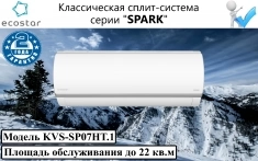 Классическая сплит-система серии "spark" KVS-S07HT картинка из объявления