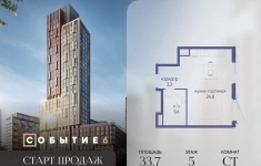 Продам 1 комнатную квартиру 33.7 м2 картинка из объявления