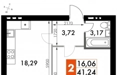 Продам 1 комнатную квартиру 41 м2 картинка из объявления