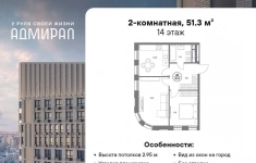 Продам 2 комнатную квартиру 51 м2 картинка из объявления