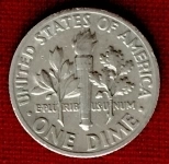 Монета США 1 дайм (10 центов, 1 dime) 1971 года картинка из объявления