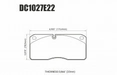 Колодки тормозные DC1027E22 DC brakes RT.2 перед. система STOPTECH HD TOYOTA LC200 / LX570 картинка из объявления