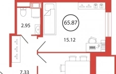 Продам 2 комнатную квартиру 65 м2 картинка из объявления