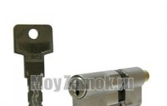 Цилиндровый механизм EVVA 3KS (77)46/31 ключ/вертушка, никель картинка из объявления