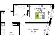 Продам 2 комнатную квартиру 50.9 м2 в объявлении 10 фото Продам 2 комнатную квартиру 50.9 м2 картинка из объявления
