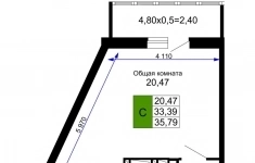 Продам 1 комнатную квартиру 35 м2 картинка из объявления