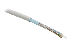 ftp4-c5e-solid-lszh-gy-305 Hyperline Витая пара экран FTP F/UTP категория 5e 4 пары 24 AWG одножильный LSZH (305м) серый (45788) картинка из объявления