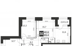 Продам 3 комнатную квартиру 69.4 м2 картинка из объявления