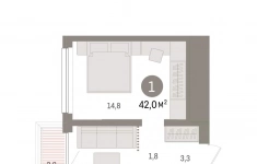 Продам 1 комнатную квартиру 41 м2 картинка из объявления