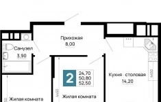 Продам 2 комнатную квартиру 52 м2 в объявлении 9 фото Продам 2 комнатную квартиру 52 м2 картинка из объявления