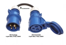 Charging Cable Adapter – 16A/3-Phase CEE (316-9) to 16A/1-Phase CEE (216-6) картинка из объявления