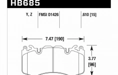 Колодки тормозные HB685Y.610 HAWK LTS, AMG 6.3 / RANGE ROVER BREMBO картинка из объявления