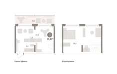 Продам 2 комнатную квартиру 70 м2 картинка из объявления
