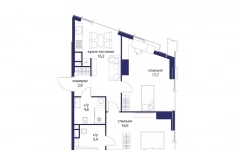 Продам 2 комнатную квартиру 63.9 м2 картинка из объявления