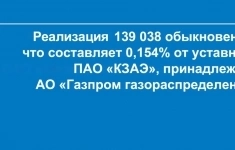 139 038 обыкновенных акций ПАО «КЗАЭ» картинка из объявления