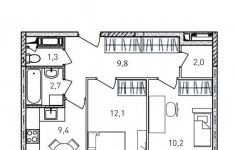 Продам 2 комнатную квартиру 48 м2 картинка из объявления