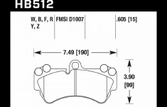 Колодки тормозные HB512Z.605 HAWK PC перед PORSCHE Cayenne (955); VW Touareg 330 мм; HPB тип 4 картинка из объявления