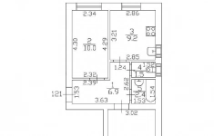 Продам 2 комнатную квартиру 47 м2 в объявлении 2 фото Продам 2 комнатную квартиру 47 м2 картинка из объявления