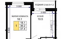 Продам 1 комнатную квартиру 38 м2 картинка из объявления