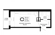 Продам 1 комнатную квартиру 22.68 м2 в объявлении 4 фото Продам 1 комнатную квартиру 22.68 м2 картинка из объявления