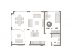 Продам 2 комнатную квартиру 112 м2 картинка из объявления