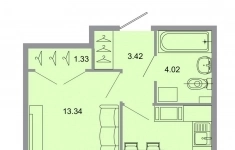 Продам 1 комнатную квартиру 32.6 м2 в объявлении 10 фото Продам 1 комнатную квартиру 32.6 м2 картинка из объявления