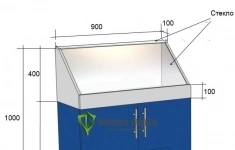 Витрина для демонстрации СИЗ (1000х900х400 мм) картинка из объявления