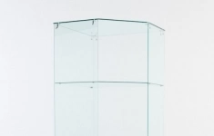 Витрина стеклянная quot;истраquot; угловая №115 пятигранная (без дверки, задние стенки - стекло), Белый картинка из объявления