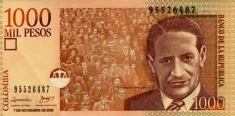 Банкнота Колумбии 1000 песо в объявлении 2 фото Банкнота Колумбии 1000 песо картинка из объявления